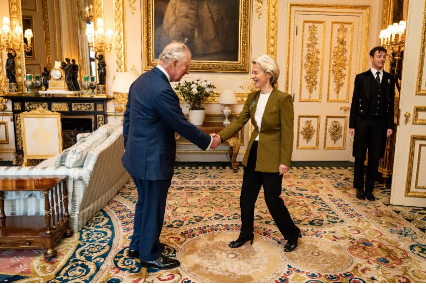 King Charles and Von der Leyen
