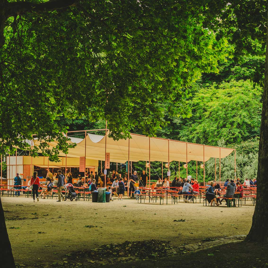 guinguette in a park in Brussels